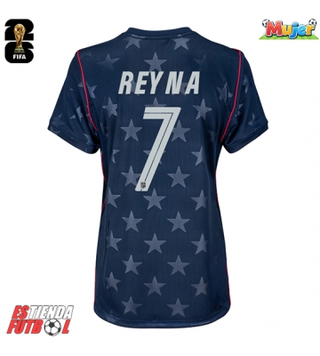 Estados Unidos Giovanni Reyna #7 Segunda Equipación Mujer Mundial 2026 Manga Corta